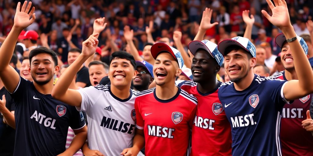 Players celebrating their selections at the MLS SuperDraft.