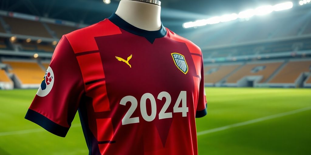 2024 MLS jersey on a mannequin in a soccer field.