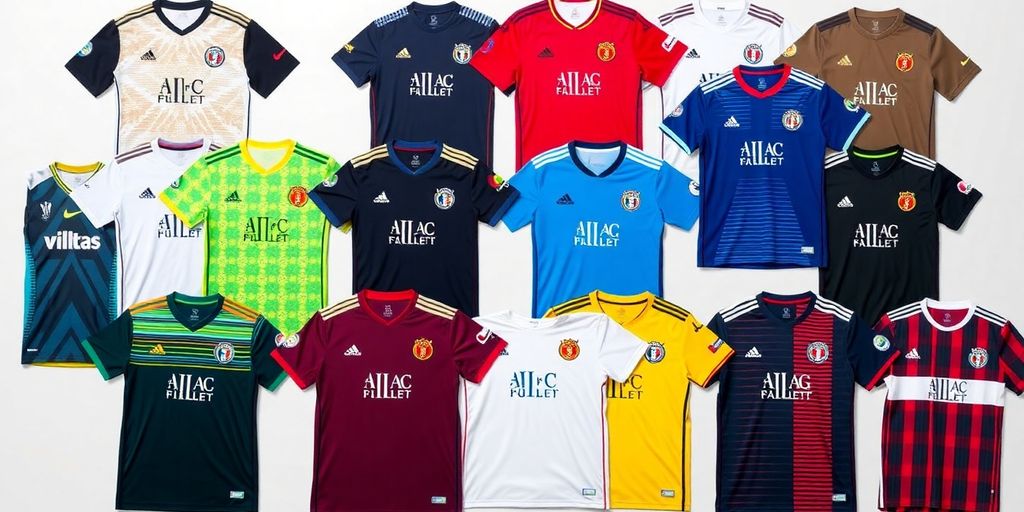 Colorful MLS soccer jerseys on display for 2024.