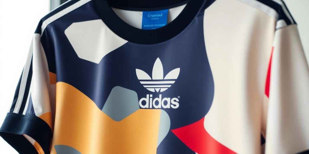 Adidas Originals X JJJJound jersey on a hanger.