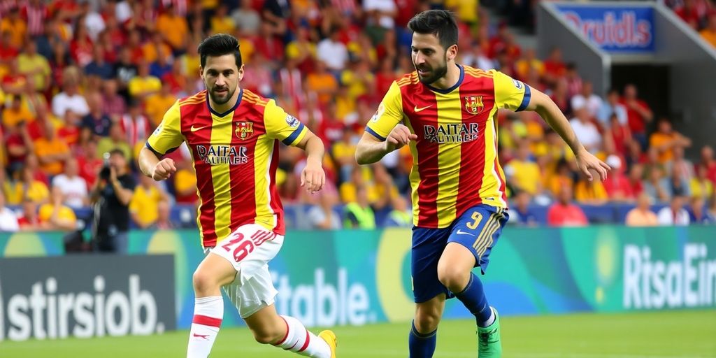 Messi and Alba in action during an MLS match.