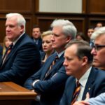 Courtroom with judge and lawyers during the MLS trial.