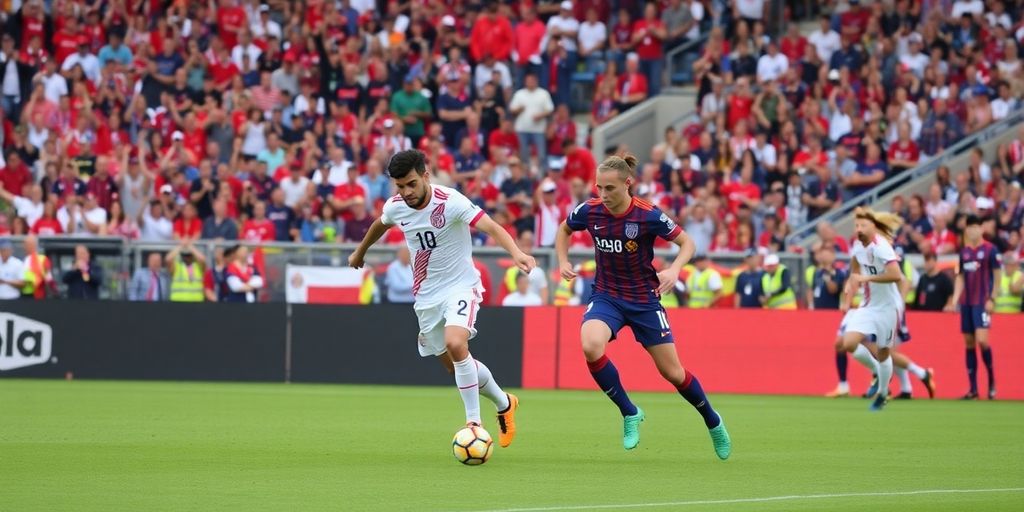 Two MLS teams in action on the soccer field.