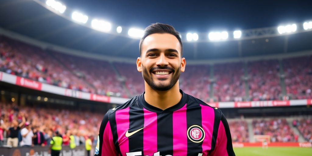 Telasco Segovia in Inter Miami jersey smiling on field.