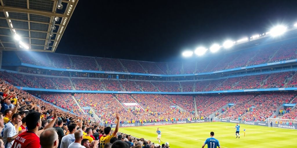 Excited fans at a Major League Soccer match.