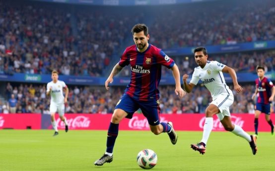 Lionel Messi dribbling the ball during Inter Miami match.