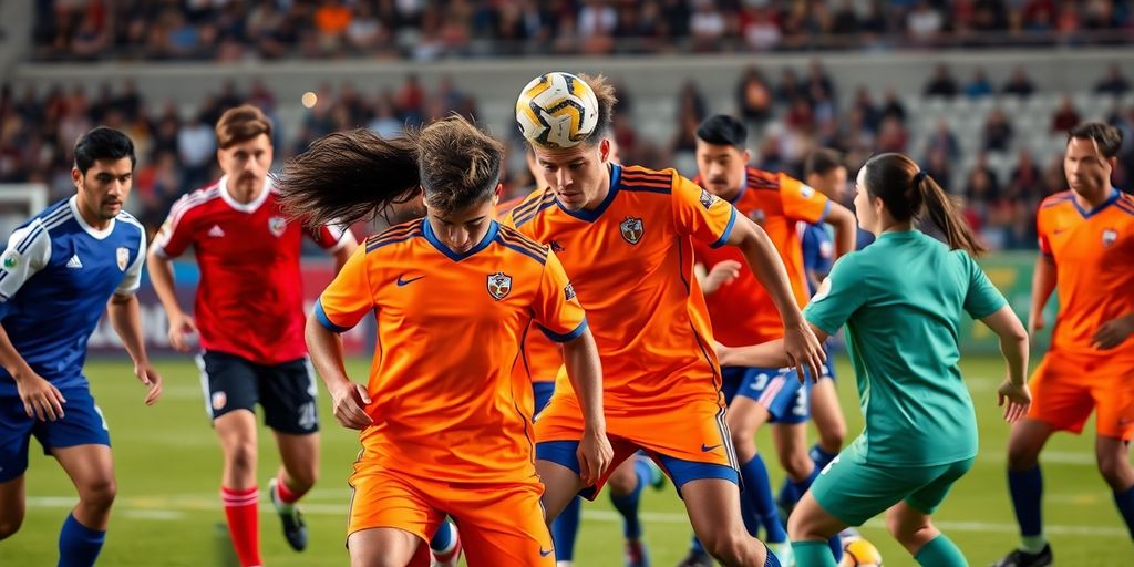 Team in custom uniforms playing on the field.