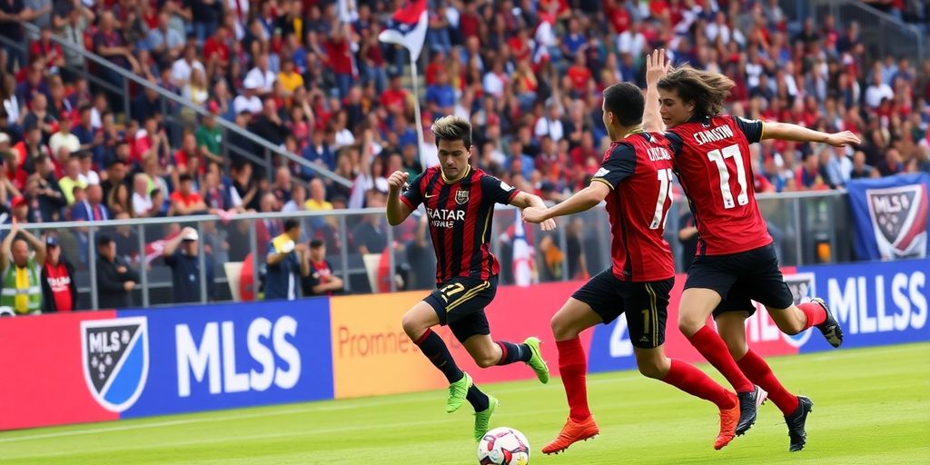 Soccer players in action during an MLS match.