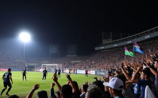 Inter Miami vs Universitario soccer match atmosphere in Lima.