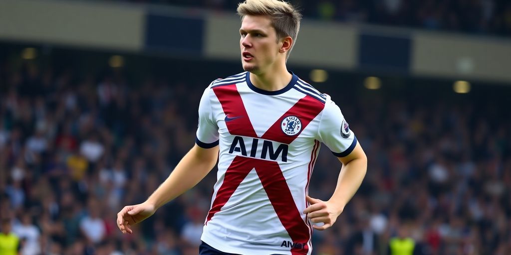 Timo Werner playing soccer in his team's kit.