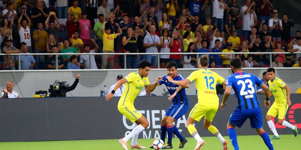 Players in action during Inter Miami vs Club America match.