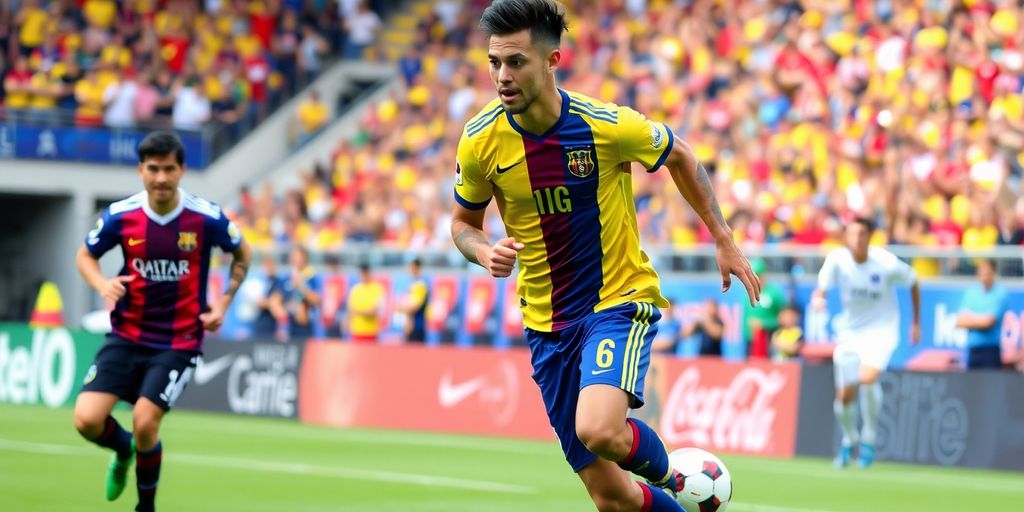 Soccer players in action during a Major League Soccer game.