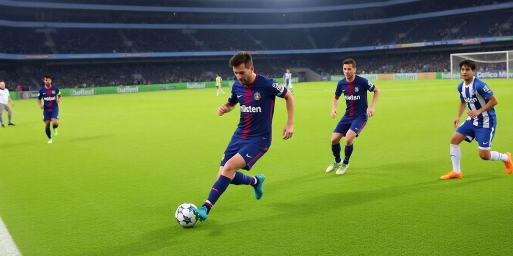 Lionel Messi in action against Club America during preseason.