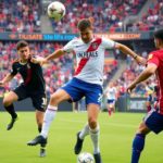 Intense soccer match between MLS teams in action.