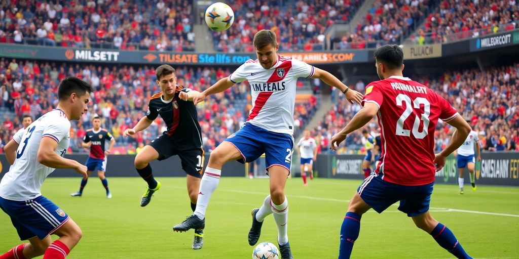 Intense soccer match between MLS teams in action.