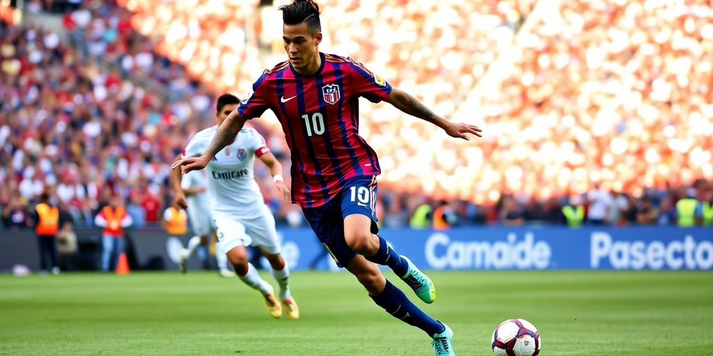 Neymar dribbling the ball during an MLS match.