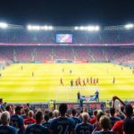 Crowd in stadium cheering for MLS NEXT Pro teams.