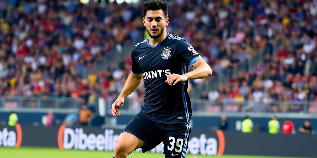 Nicolás Romero playing soccer for Minnesota United.