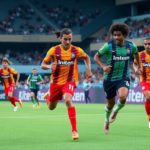 Inter Miami players in action during a match on field.