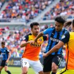 Inter Miami players in action during preseason match.